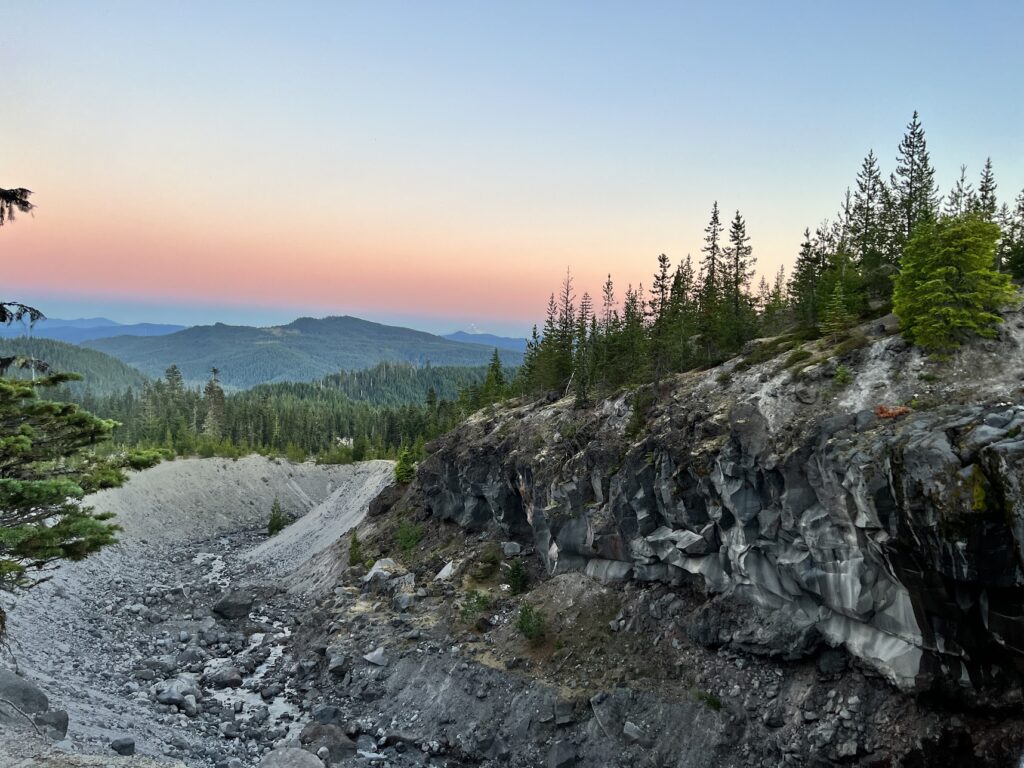 The sunset from Chocolate Falls is incredible to see.